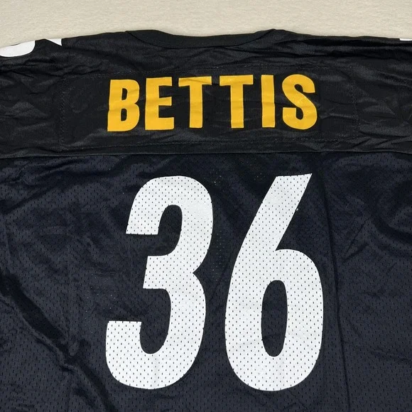 Vintage Pittsburgh Steelers Jersey Mens XL Black NFL Football Jerome Bettis 90s‎